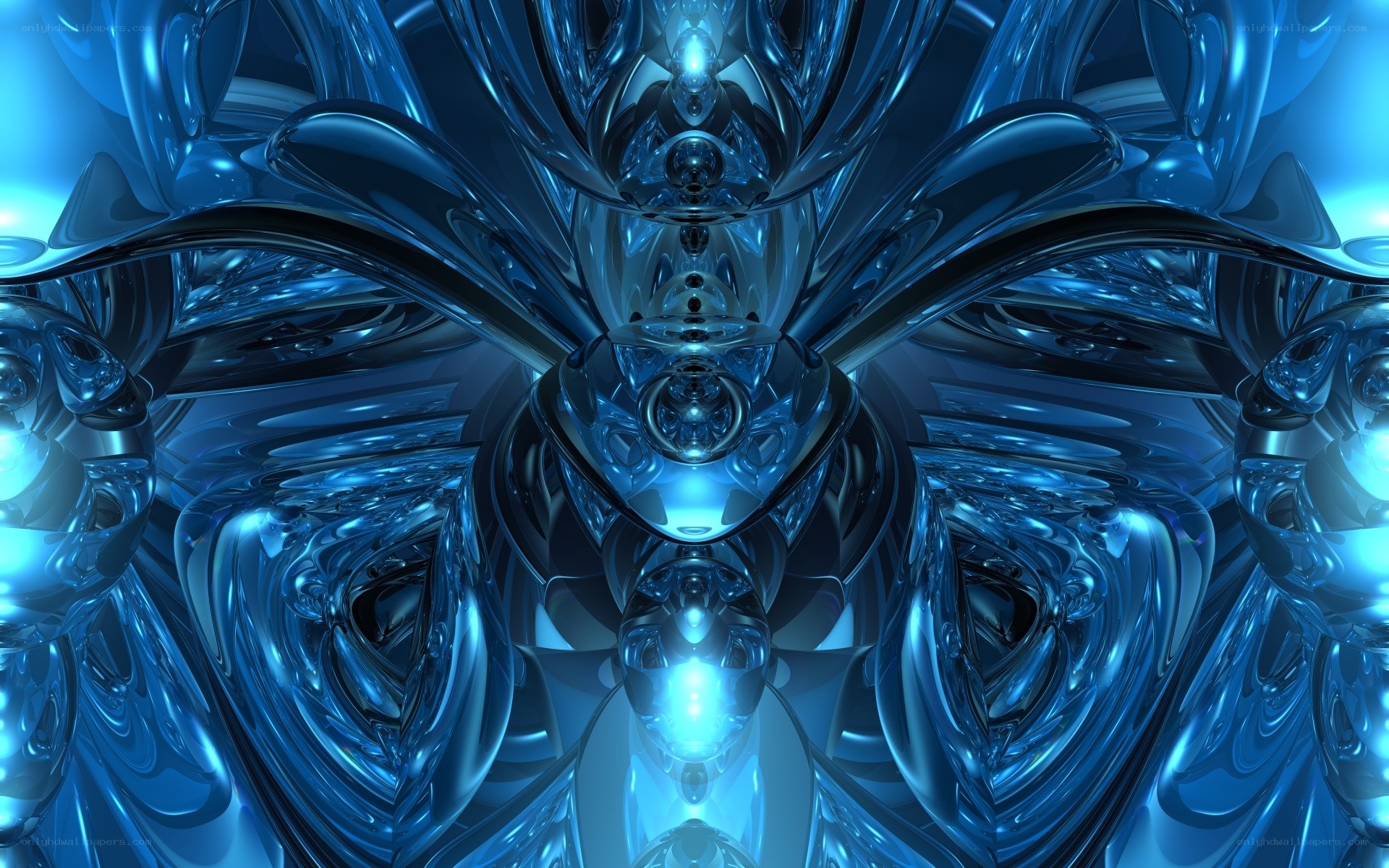 blue abstract fractal design