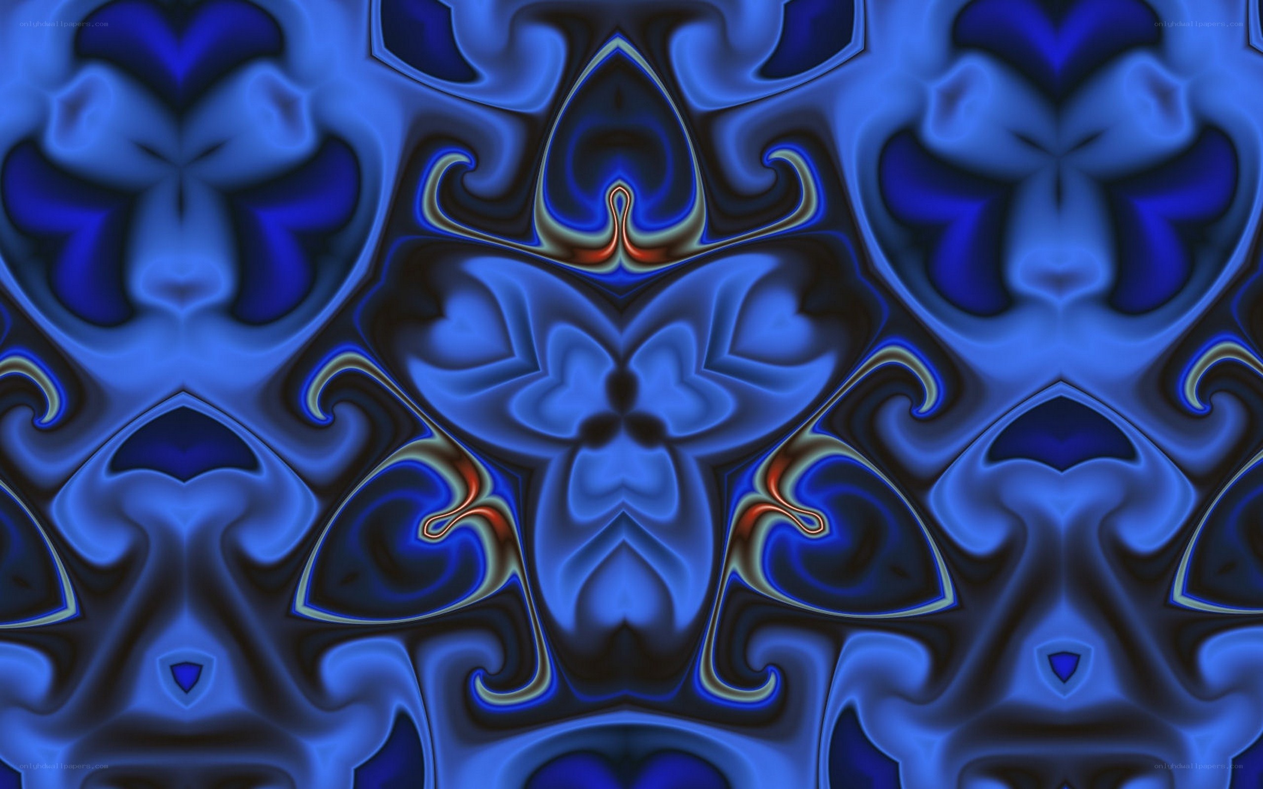 blue abstract fractal pattern
