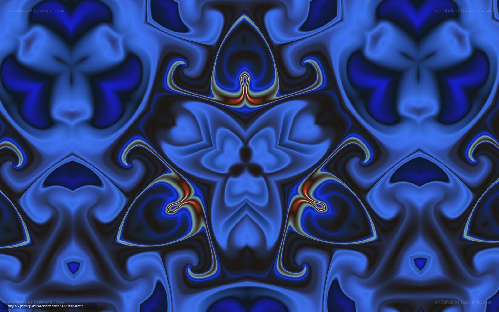 blue abstract fractal pattern