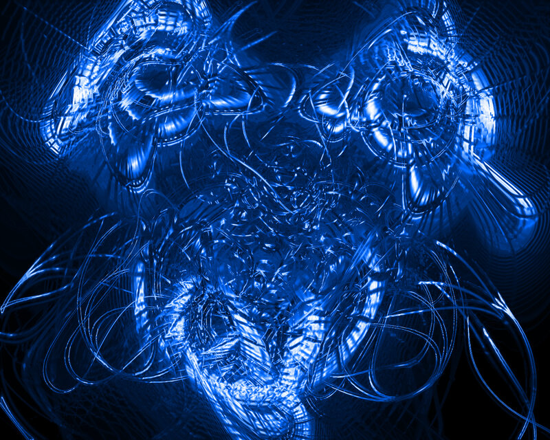 Blue Abstract Fractal Pattern — Dynamic