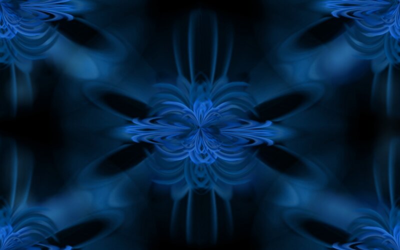 Blue Abstract Fractal Pattern — Mystical