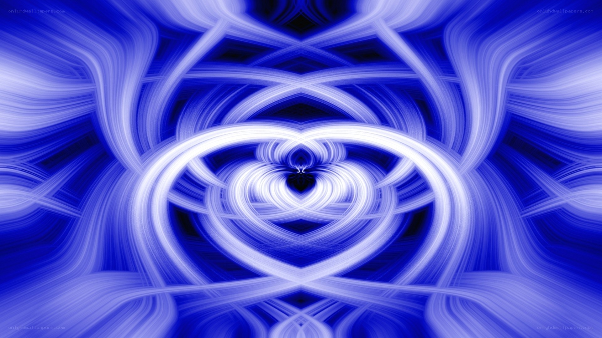Blue abstract fractal pattern