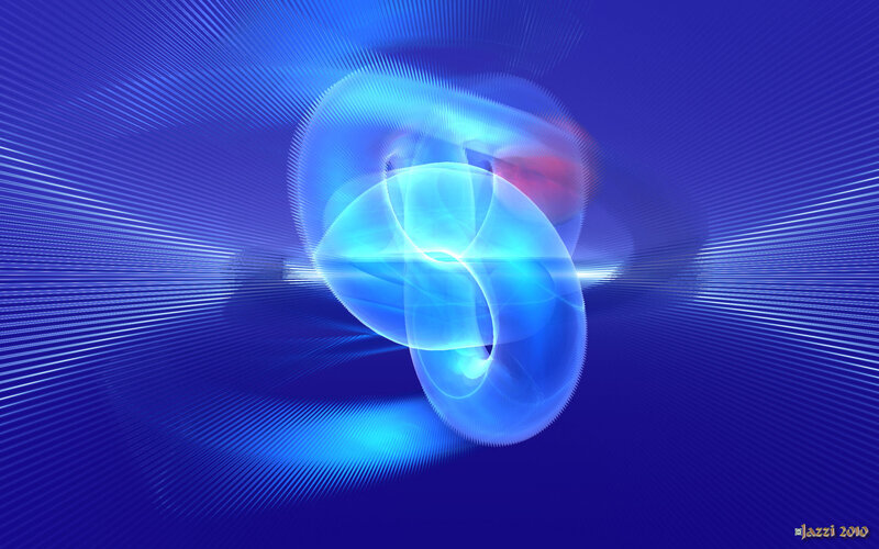 Blue Abstract Fractal Shape