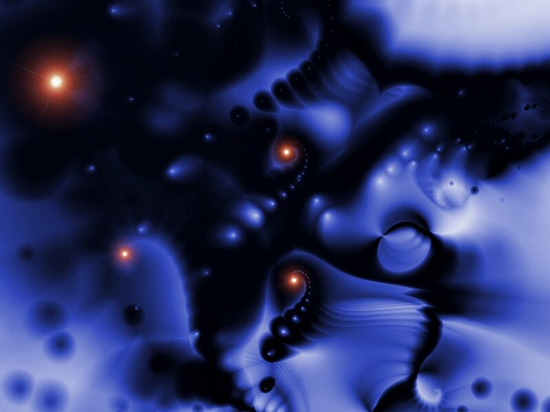 blue abstract fractal space