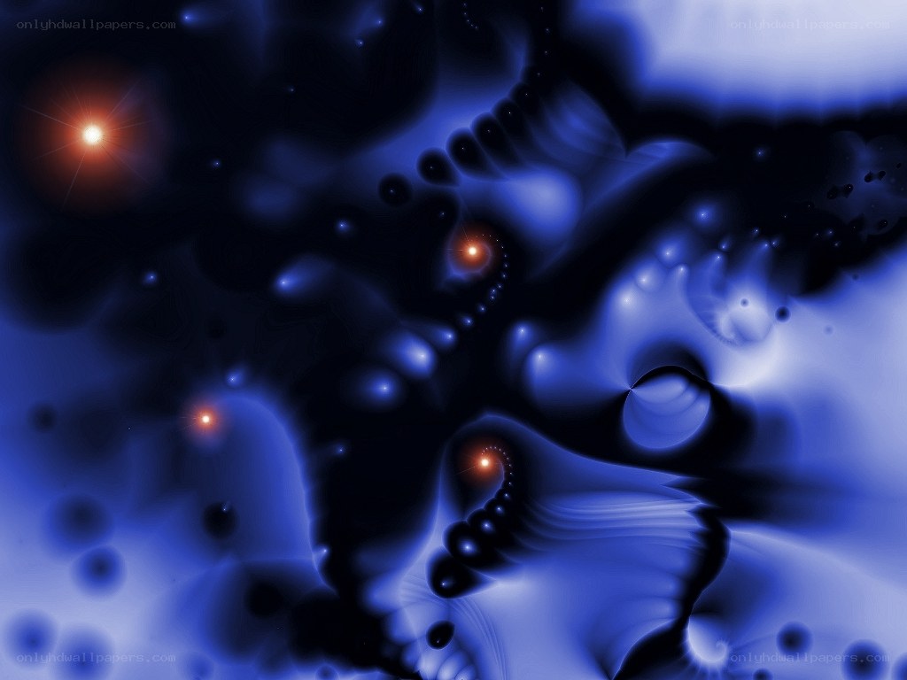 blue abstract fractal space