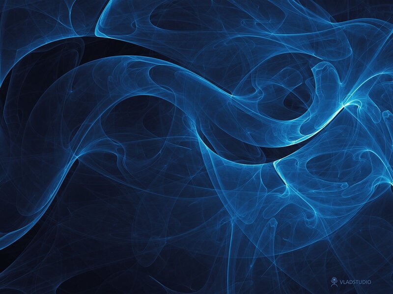Blue abstract fractal swirls