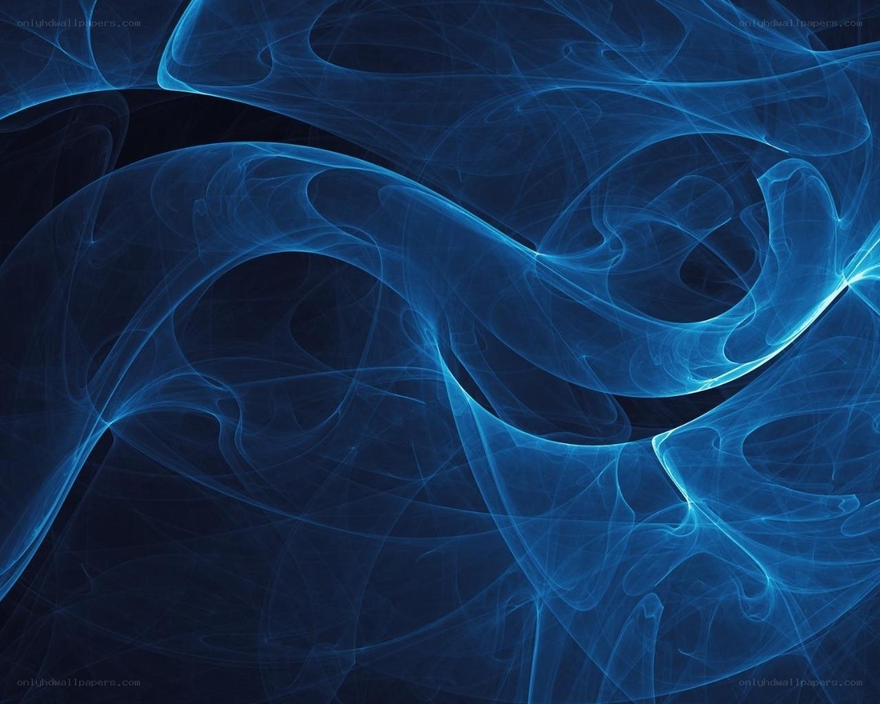 Blue abstract fractal waves