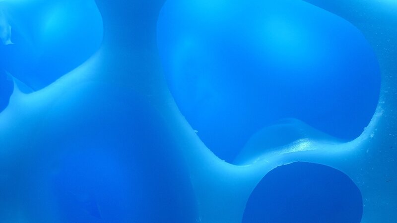 blue abstract gelatinous shapes