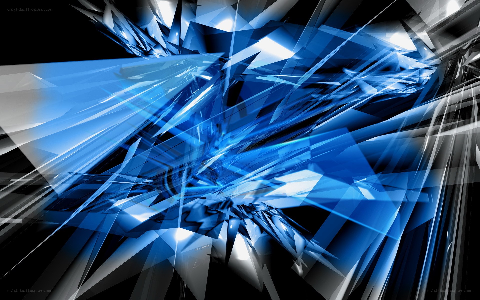 Blue abstract geometric design