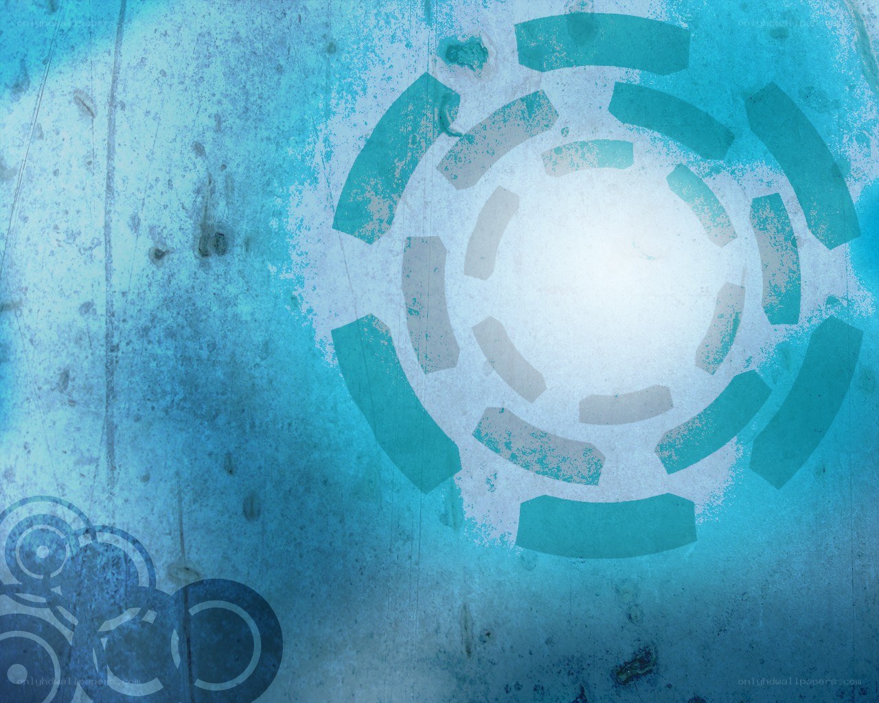 blue abstract geometric design