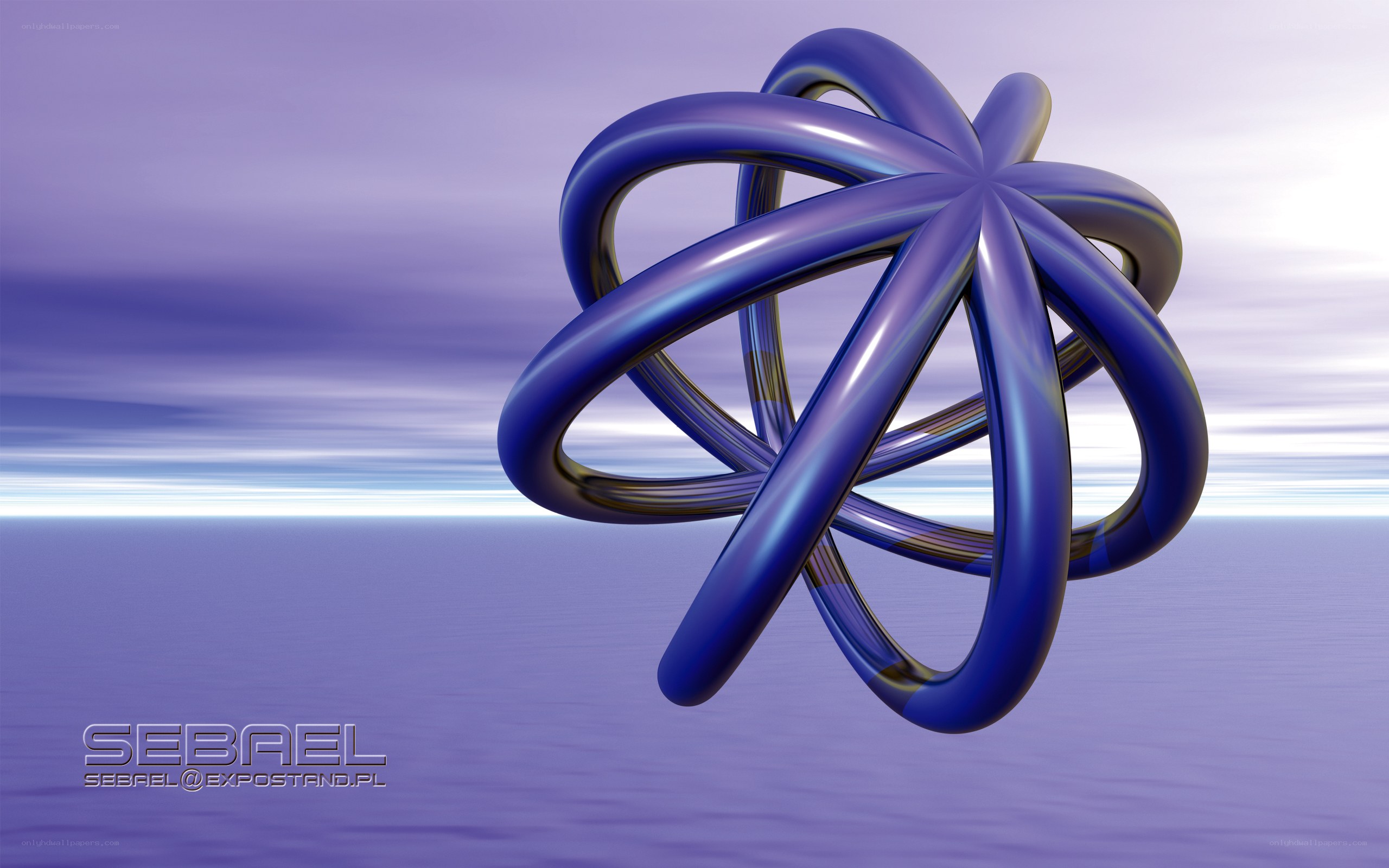 Blue abstract geometric sculpture