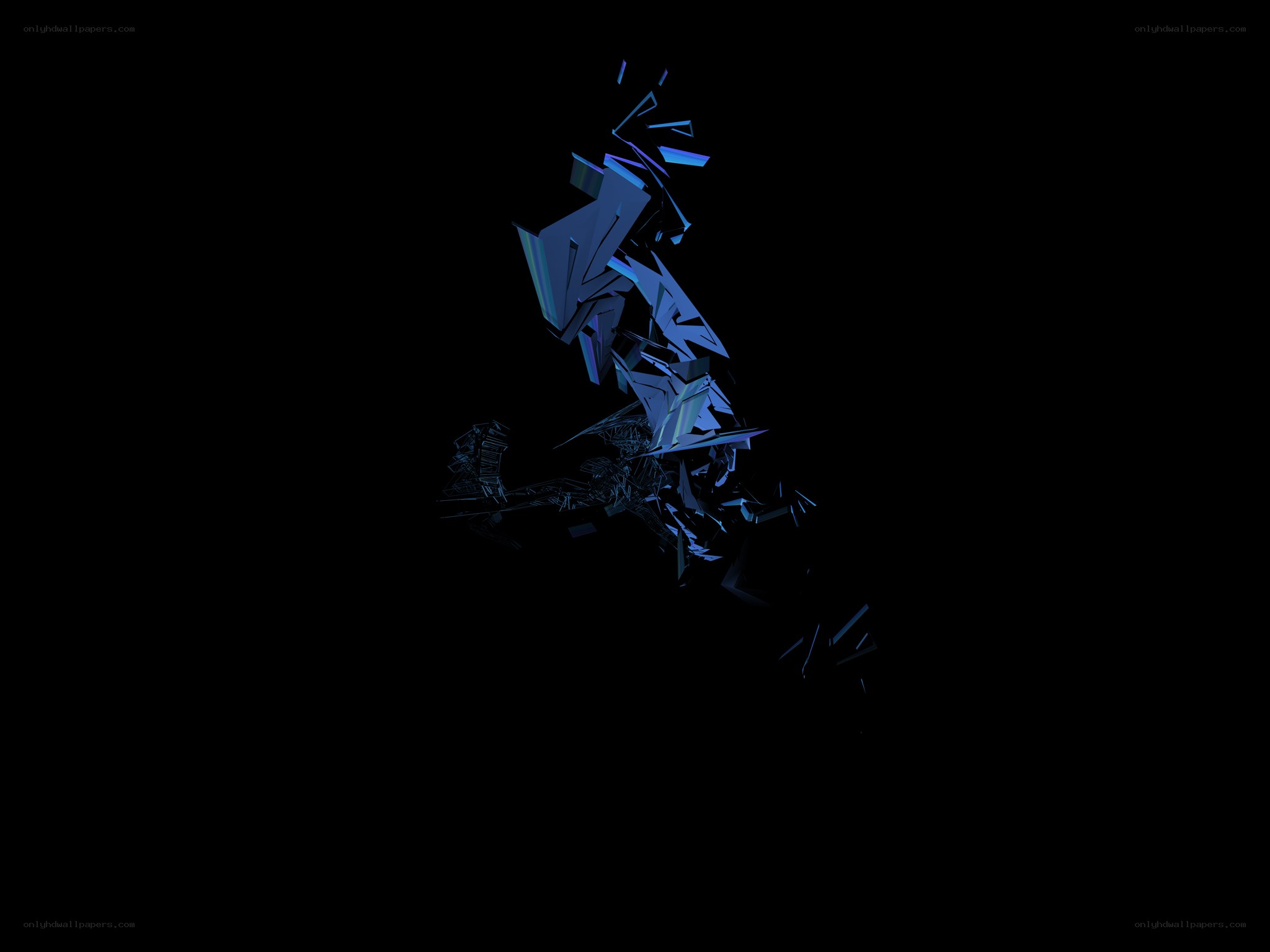 blue abstract geometric shape