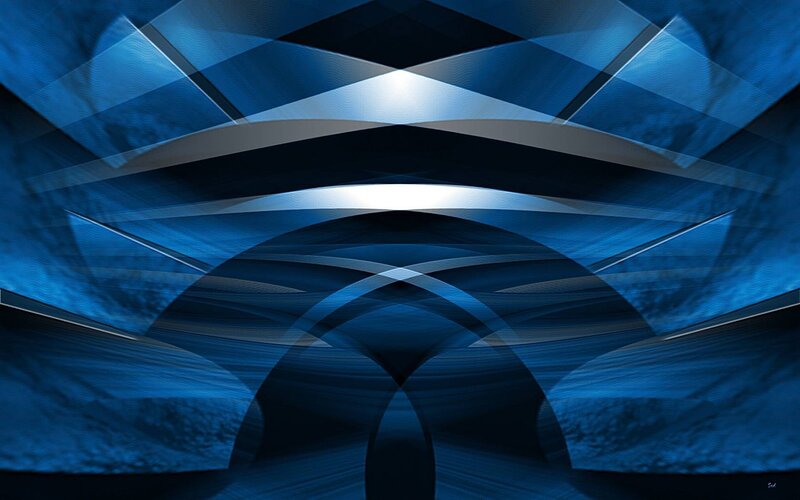 Blue Abstract Geometric Shapes — Dramatic