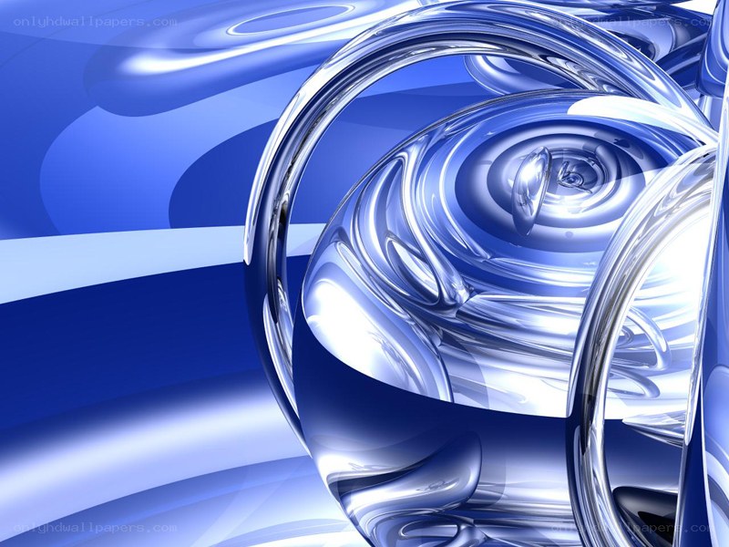 Blue abstract glass swirl
