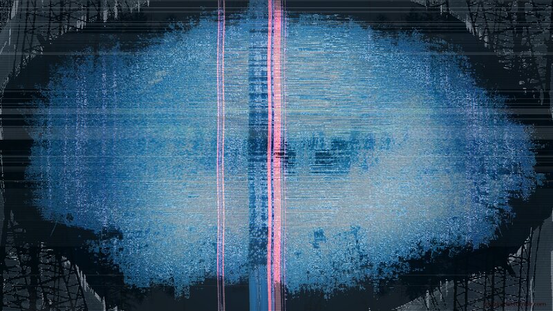 Blue Abstract Glitch Pattern