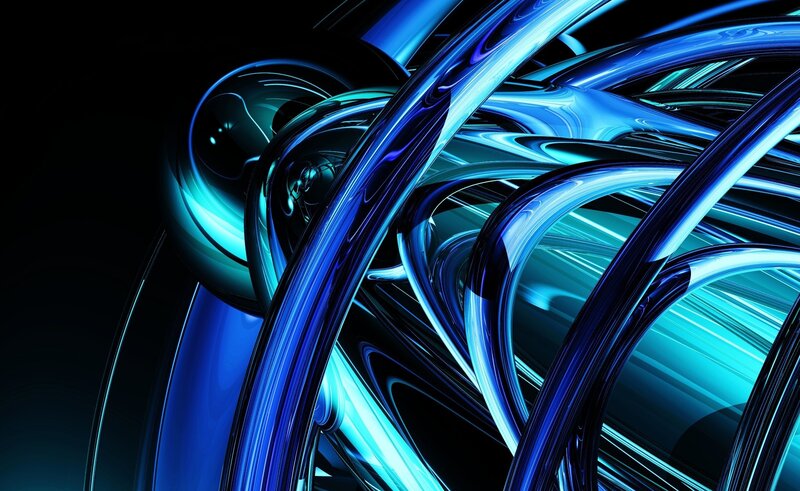 blue abstract glowing lines