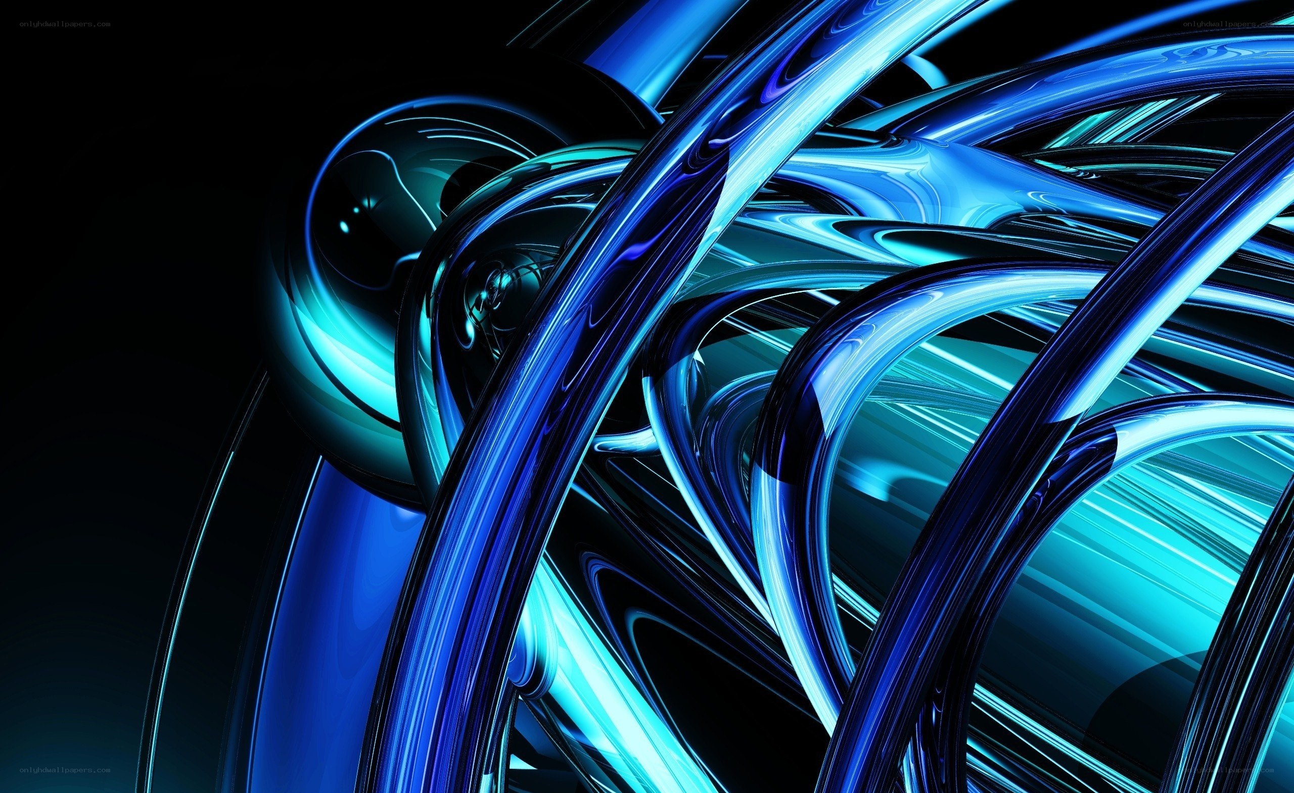 blue abstract glowing lines