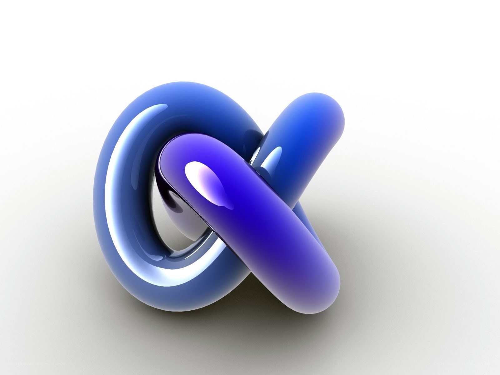 blue abstract knot sculpture