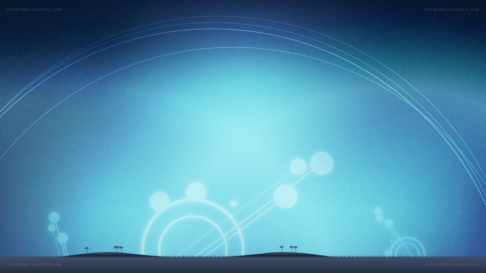 blue abstract landscape