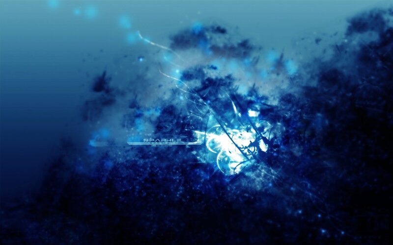 Blue Abstract Light Burst — Dramatic