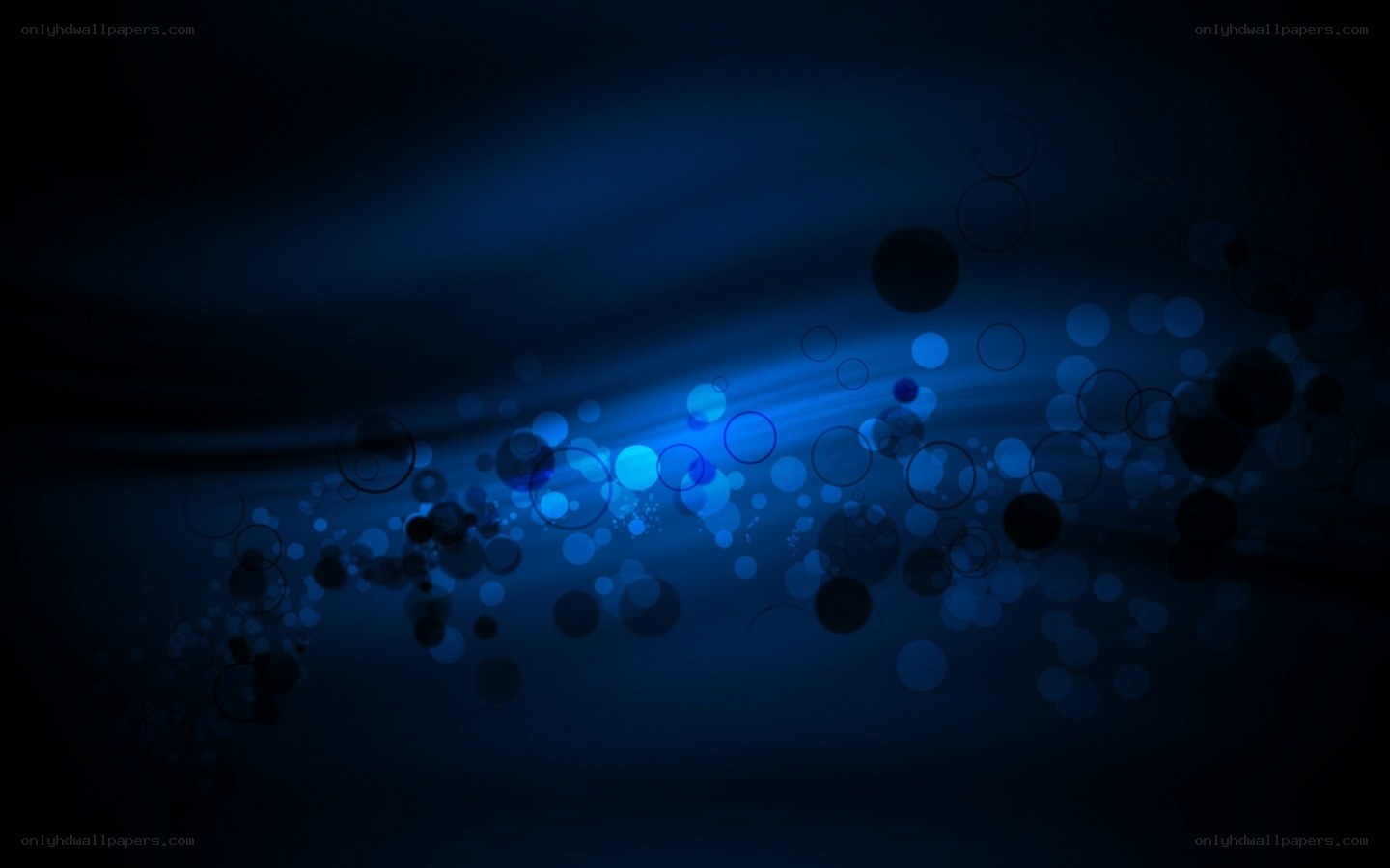 blue abstract light circles