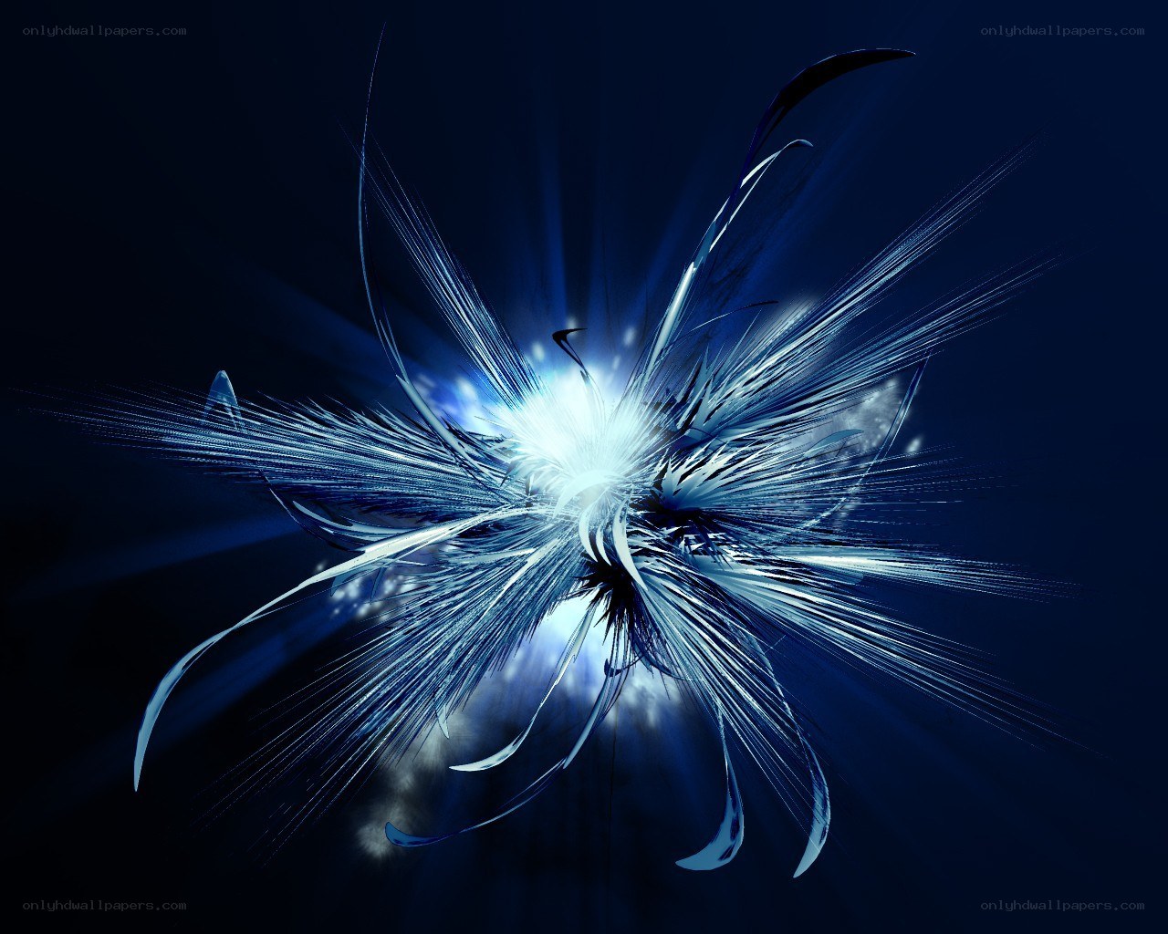blue abstract light explosion