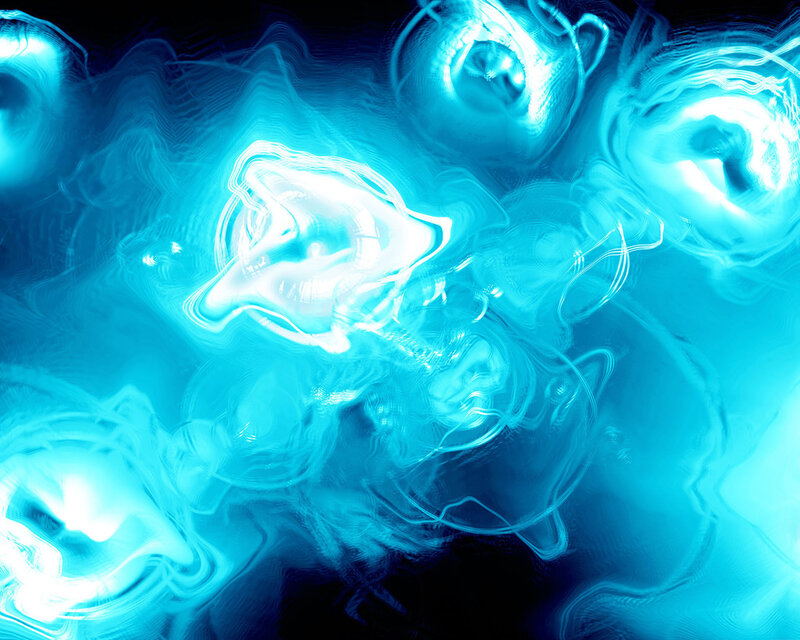 Blue abstract light patterns