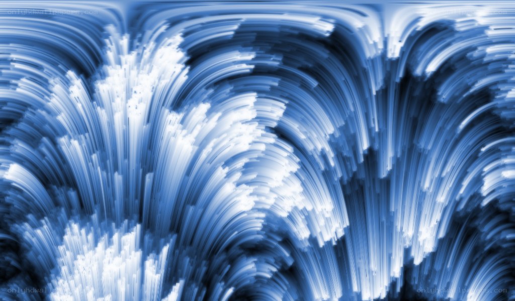 Blue abstract light streaks