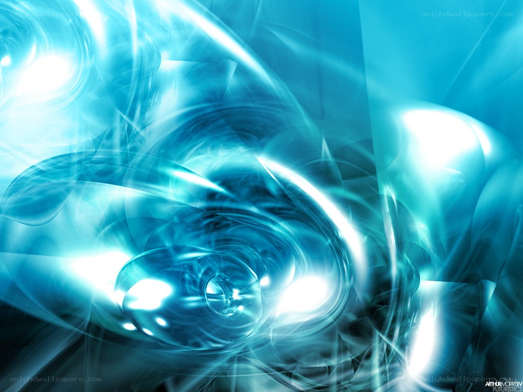 Blue abstract light swirl
