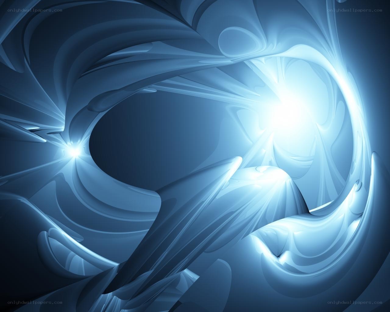 Blue abstract light swirl
