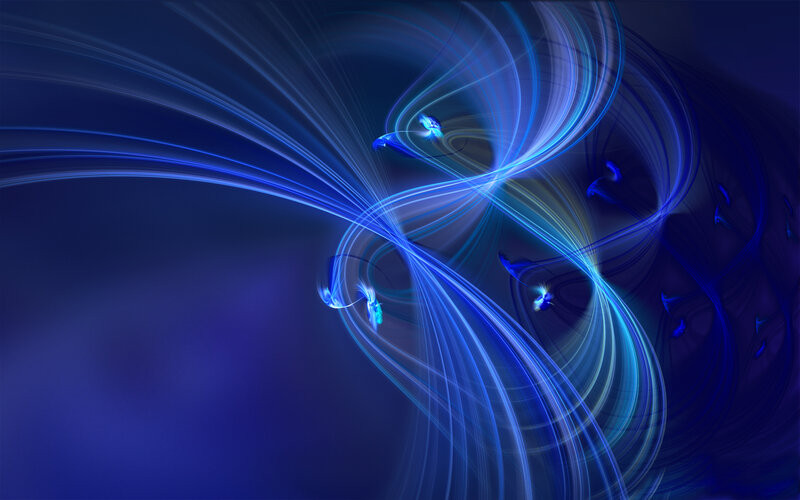 Blue abstract light swirls