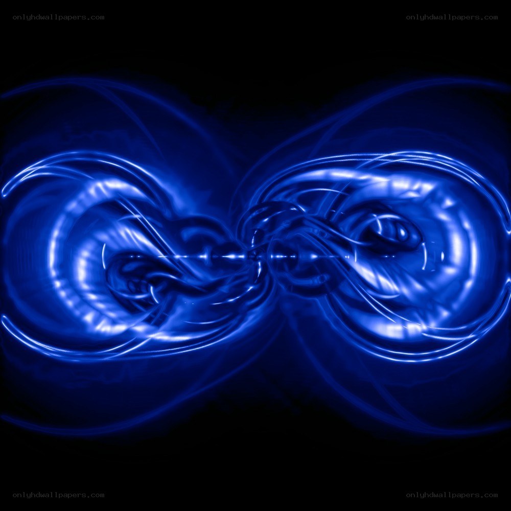blue abstract light swirls