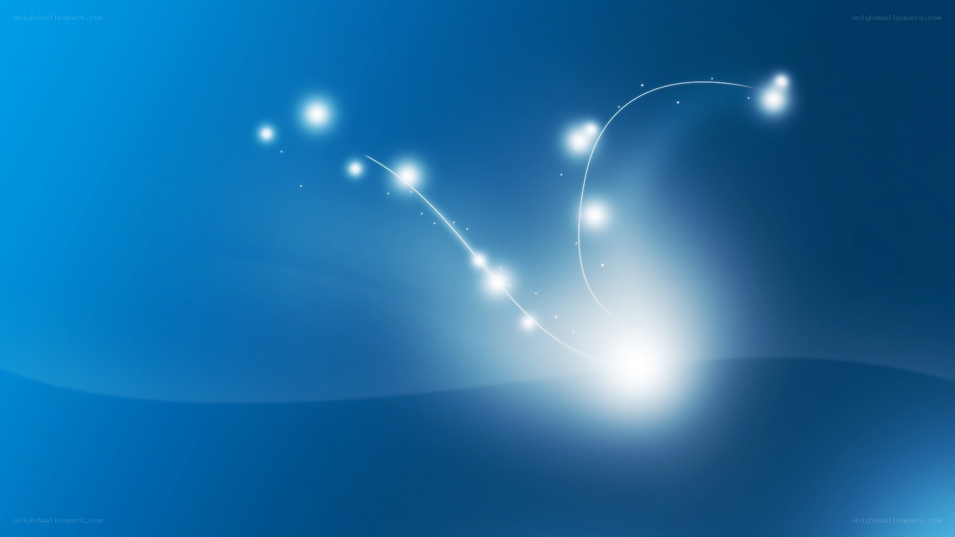 blue abstract light trail