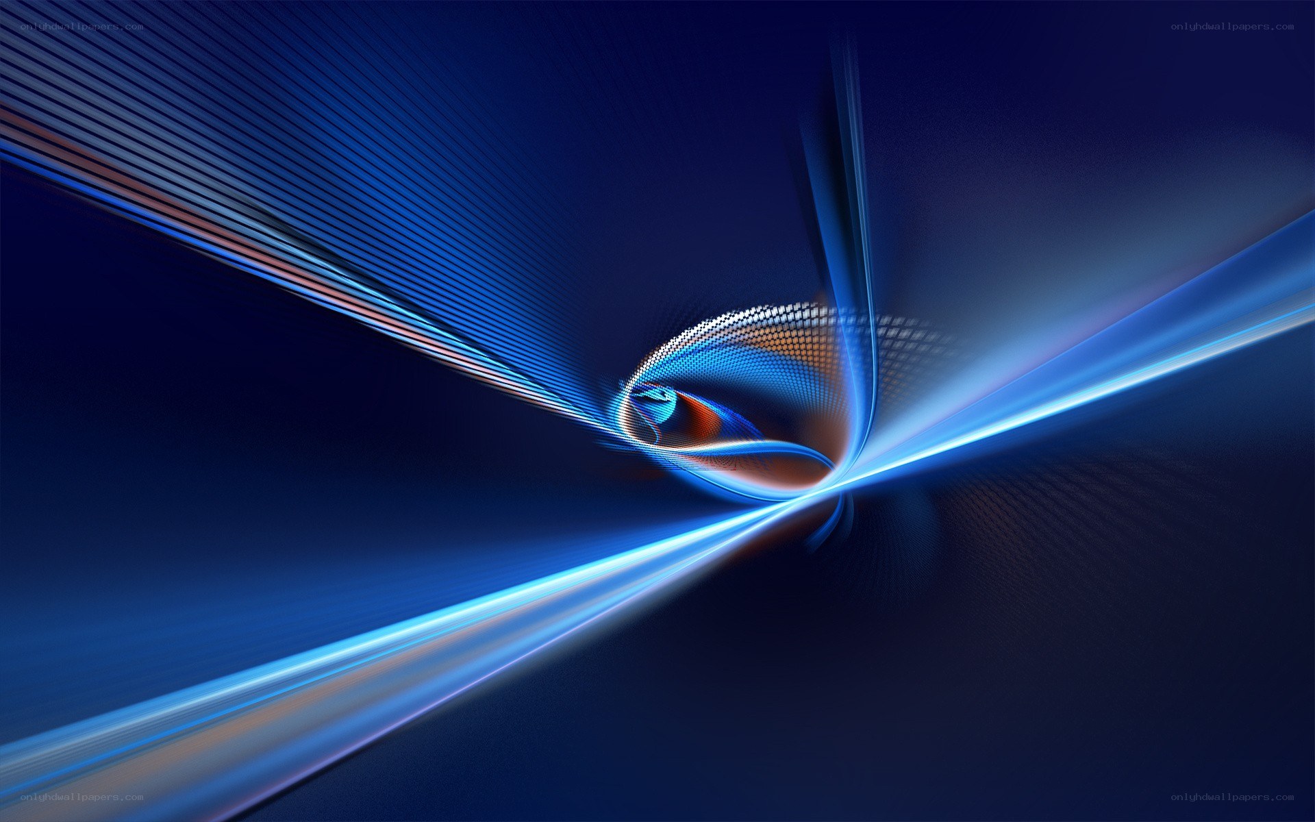 blue abstract light tunnel