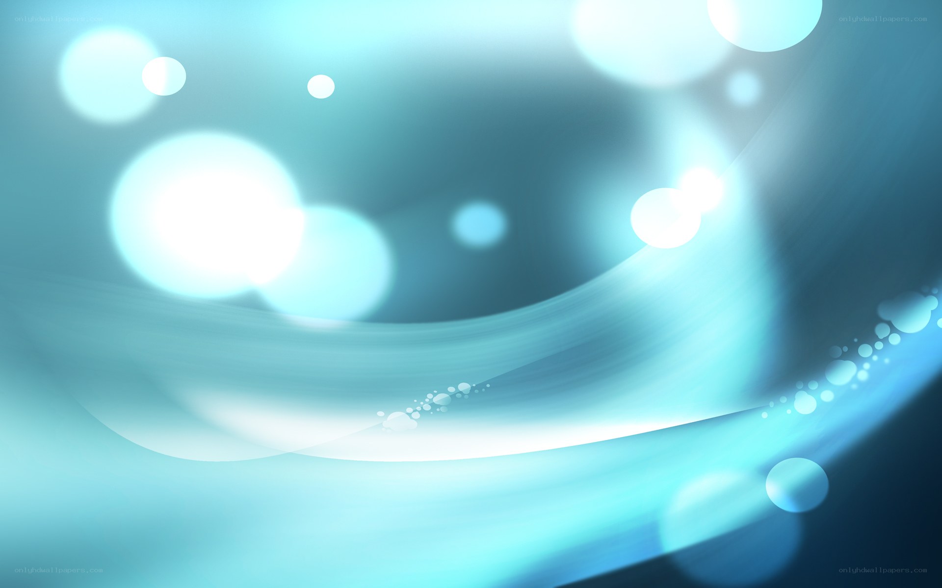 blue abstract light waves