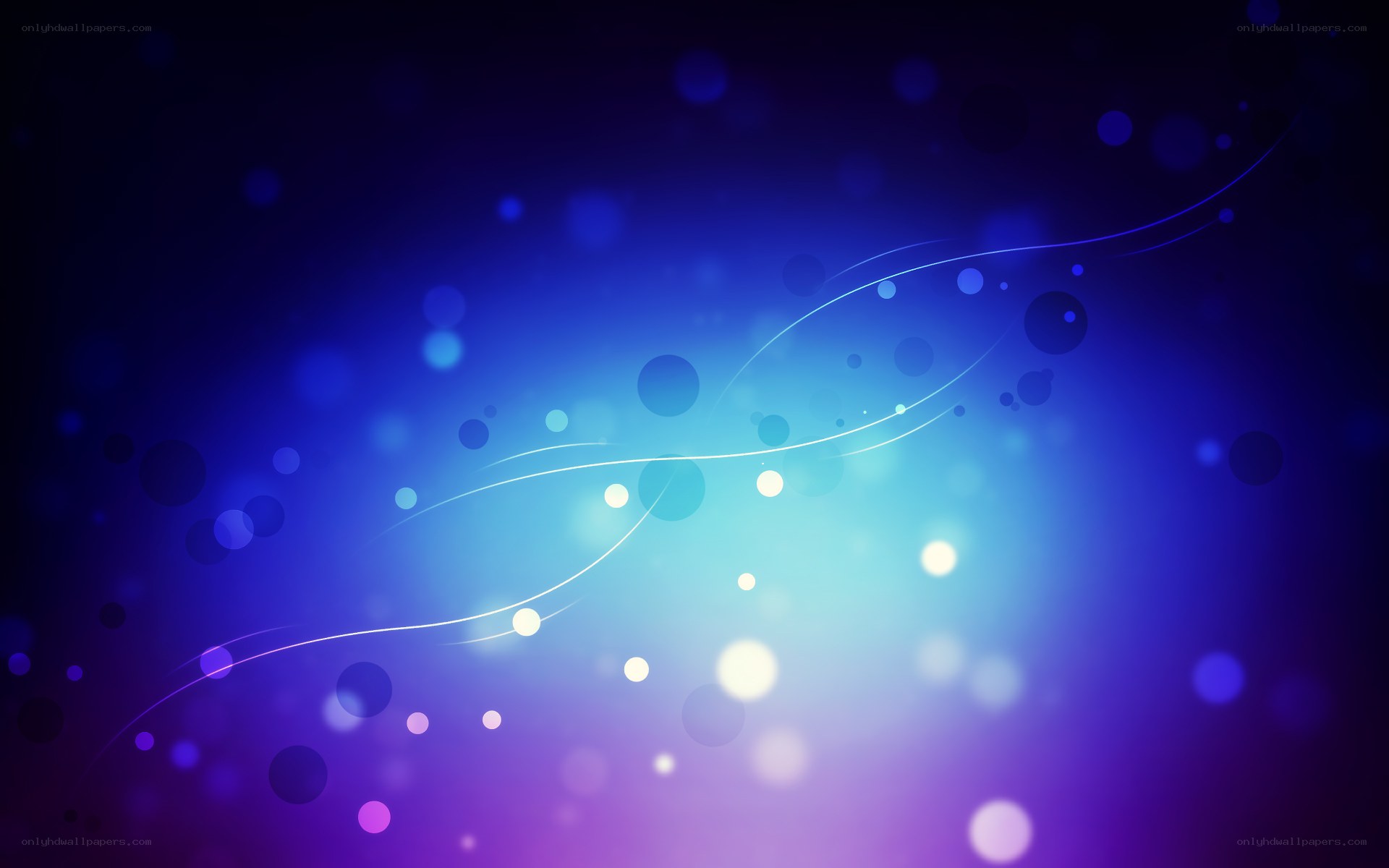 blue abstract light waves
