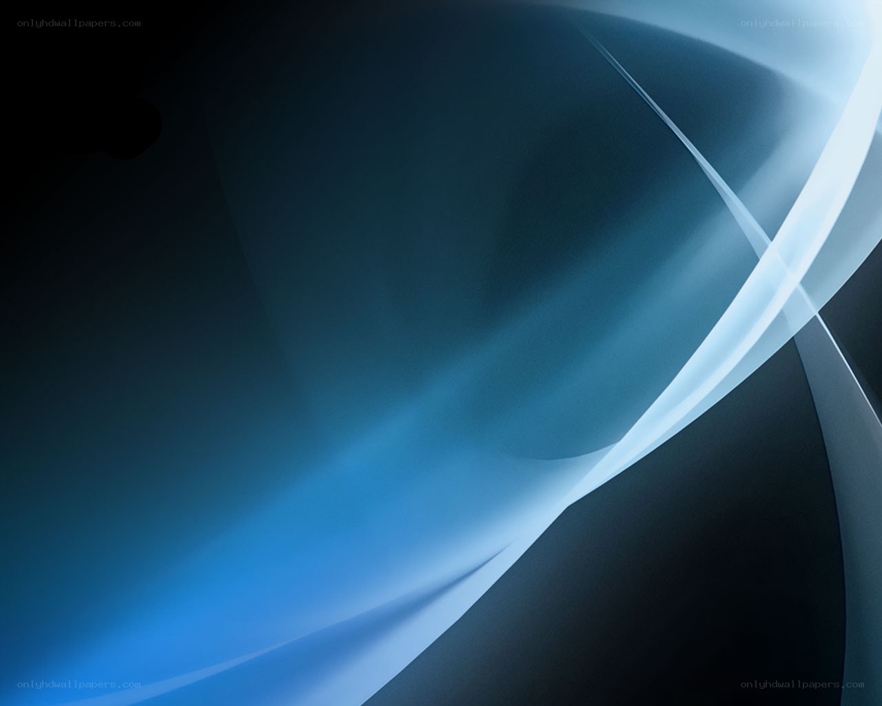 Blue abstract light waves
