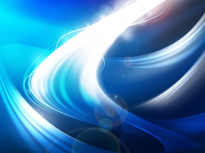 Blue abstract light waves