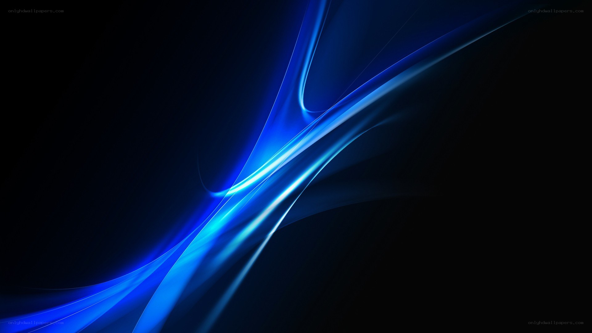 blue abstract light waves