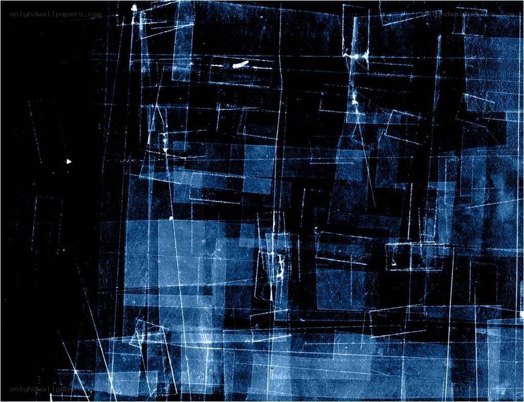 blue abstract line art