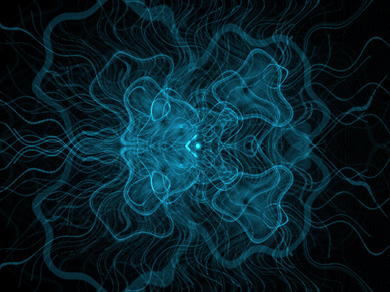 Blue Abstract Lines — Calm, Center