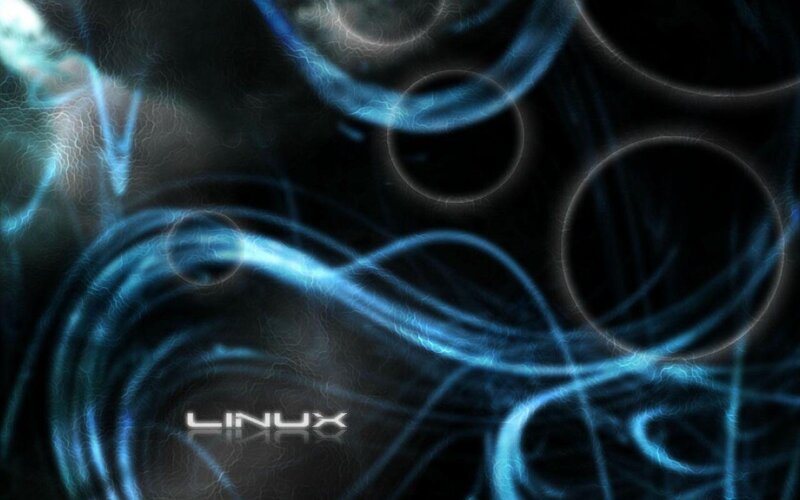 Blue abstract Linux background