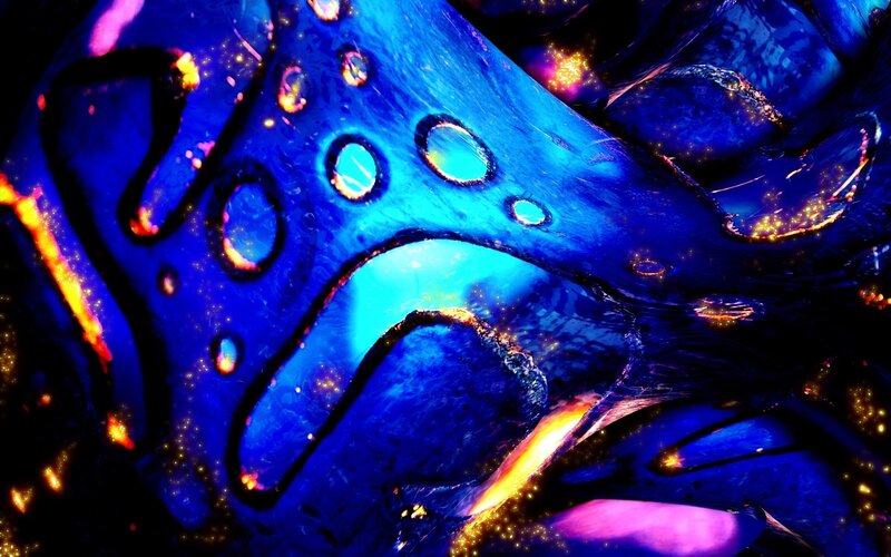Blue Abstract Liquid Form