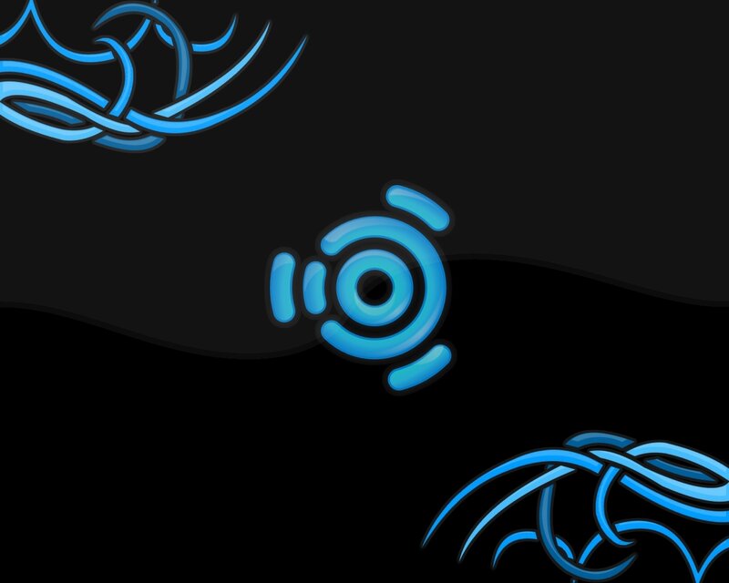 Blue Abstract Logo — Minimalist, Digital Art
