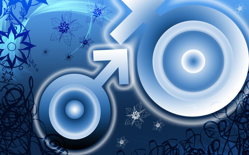 blue abstract male symbol design