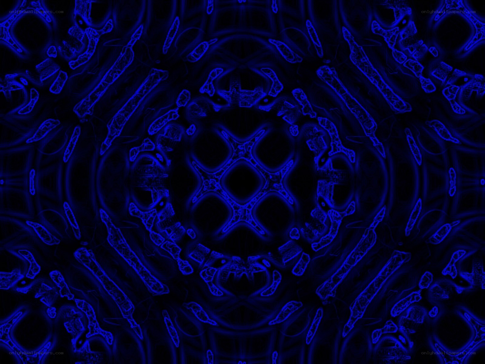 blue abstract mandala pattern