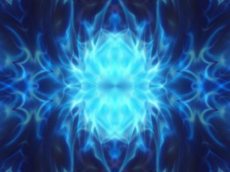 blue abstract mandala