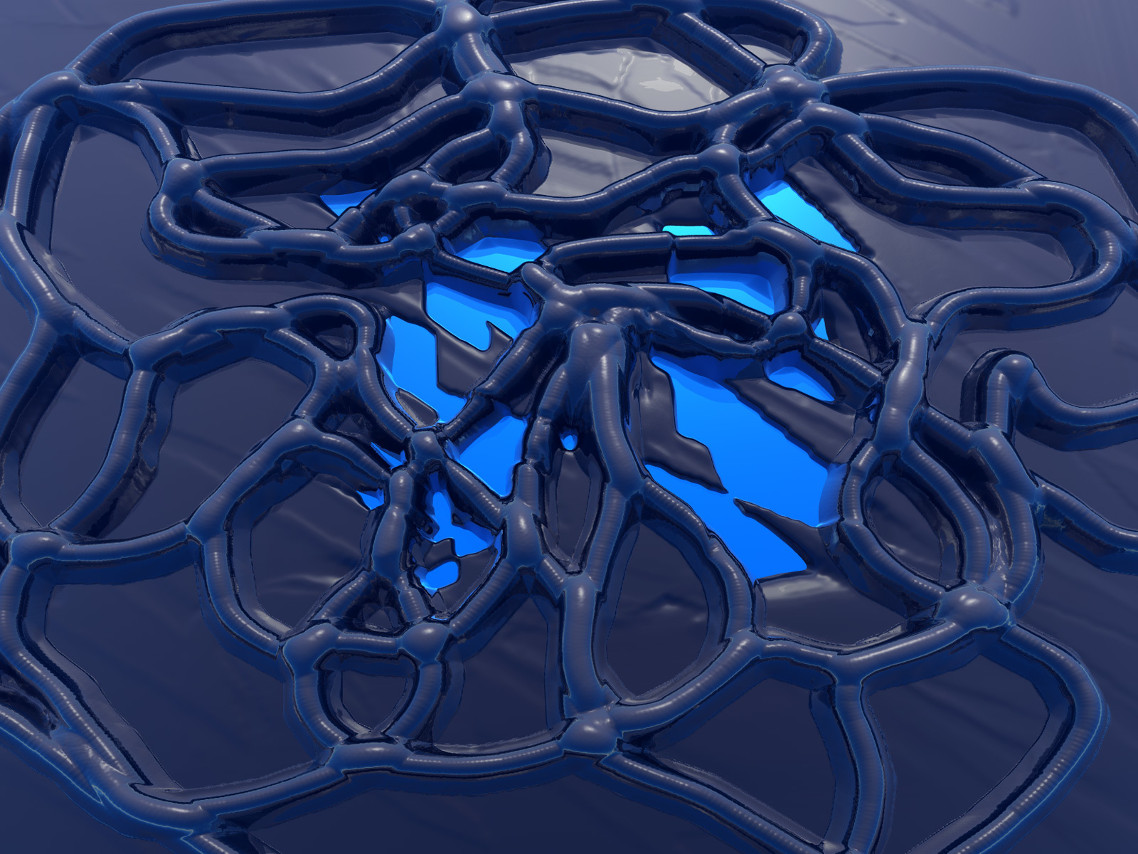 blue abstract network structure