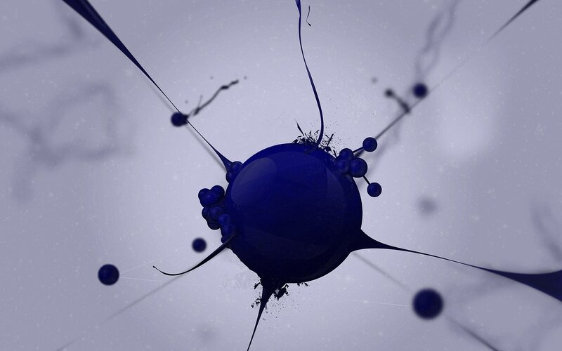 blue abstract neural network