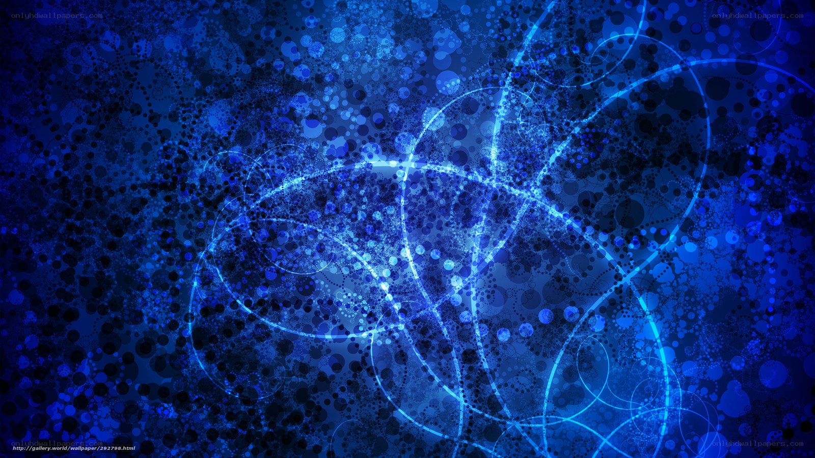 Blue abstract particle swirl